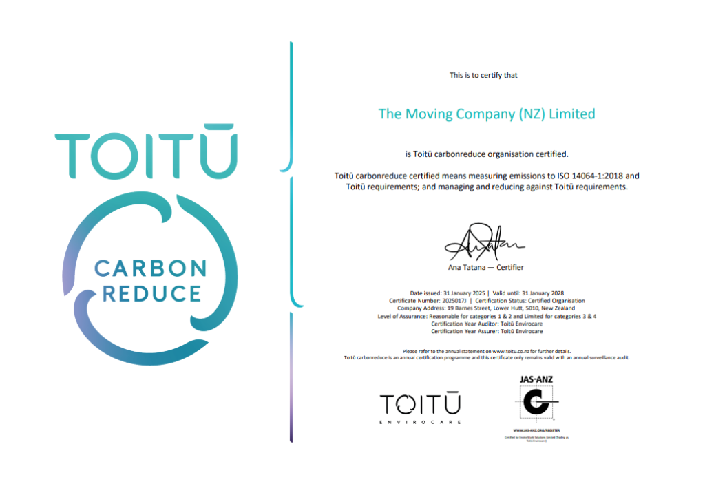 Toitu Carbon Reduce Certification